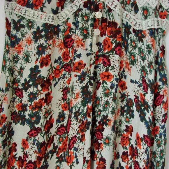 Free People Claire Floral Boho Maxi Slip Dress Sleeveless Crochet Lace NEW XS - Picture 14 of 15